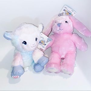 Build a Bear Bunny Lamb Lot of 2 Mini Buddy Plush